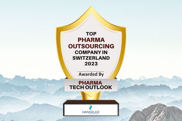 Pharma Tech Outlook Award für Hänseler als Top Pharma Outsourcing Company in Switzerland 2023